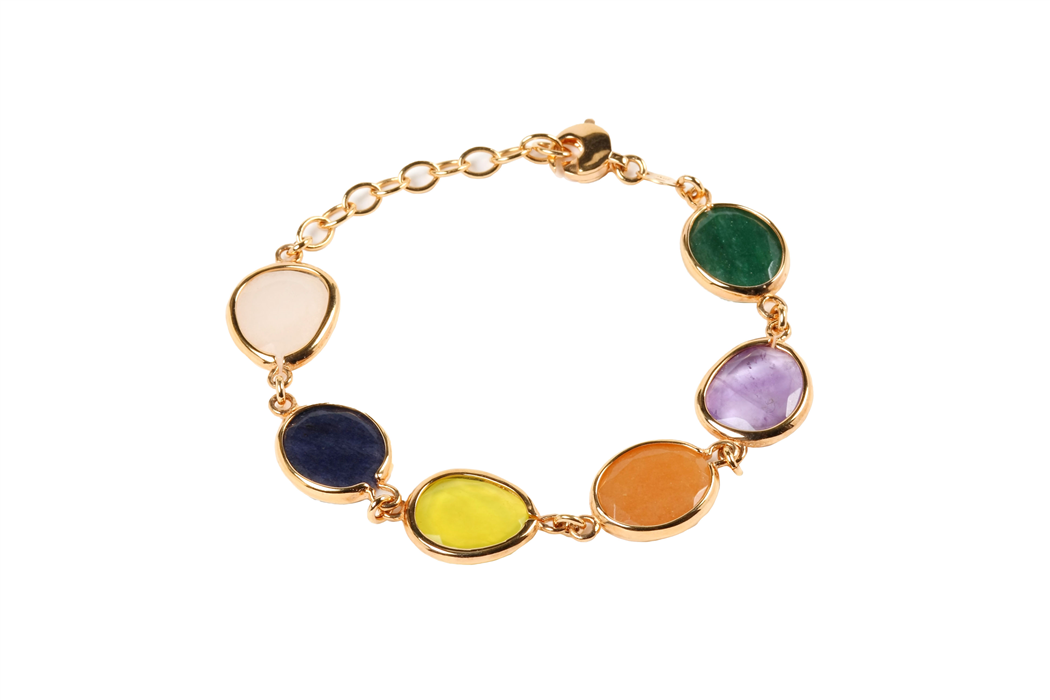 Multicolor gemstone bracelet